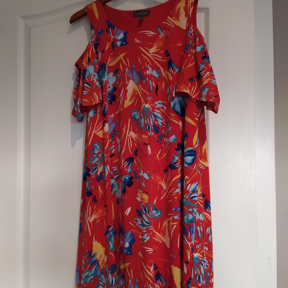Luxology double layer old shoulder dress L